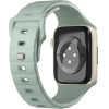 UNIQ pasek Stride Apple Watch Series1/2/3/4/5/6/7/8/9/SE/SE2 38/40/41mm FKM Rubber Strap mietowy/ice - (UNIQ-41MM-STRIIGRN)