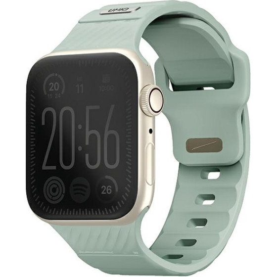 UNIQ pasek Stride Apple Watch Series1/2/3/4/5/6/7/8/9/SE/SE2 38/40/41mm FKM Rubber Strap mietowy/ice - (UNIQ-41MM-STRIIGRN)