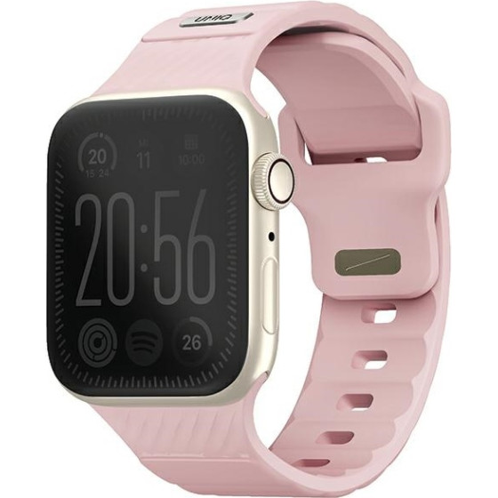 UNIQ pasek Stride Apple Watch Series1/2/3/4/5/6/7/8/9/SE/SE2 38/40/41mm FKM Rubber Strap rozowy/pale - (UNIQ-41MM-STRIPPNK)