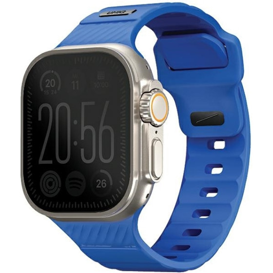 UNIQ pasek Stride Apple Watch Series1/2/3/4/5/6/7/8/9/SE/SE2/Ultra/Ultra 2 42/44/45/49mm FKM Rubber - (UNIQ-49MM-STRICBLU)