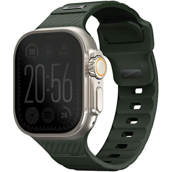 UNIQ pasek Stride Apple Watch Series1/2/3/4/5/6/7/8/9/SE/SE2/Ultra/Ultra 2 42/44/45/49mm FKM Rubber - (UNIQ-49MM-STRIGRN)