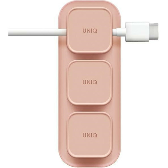 UNIQ Pod Mag magnetic cable organizer + base blush pink - (UNIQ-POD-PINK)