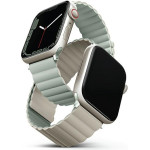 UNIQ Revix Strap Apple Watch Series 1-8/SE/SE2 38/40/41mm Reversible Magnetic green-beige - (UNIQ-41MM-REVSAGBEG)