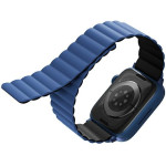 UNIQ Revix Strap Apple Watch Series 1-8/SE/SE2/Ultra 42/44/45/49mm Reversible Magnetic black-blue - (UNIQ-45MM-REVBLUBLK)