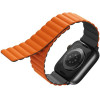 UNIQ Revix Strap Apple Watch Series 1-8/SE/SE2/Ultra 42/44/45/49mm Reversible Magnetic gray-orange - (UNIQ-45MM-REVGRYORG)