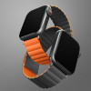 UNIQ Revix Strap Apple Watch Series 1-8/SE/SE2/Ultra 42/44/45/49mm Reversible Magnetic gray-orange - (UNIQ-45MM-REVGRYORG)