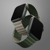 UNIQ Revix Strap Apple Watch Series 1-8/SE/SE2/Ultra 42/44/45/49mm Reversible Magnetic green-gray - (UNIQ-45MM-REVGRNTPE)