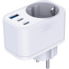 3MK Adapter sieciowy Hyper Comfort Charger 30W 1xUSB-A 2xUSB-C 1xSchuko PD QC3.0 bialy