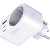 3MK Adapter sieciowy Hyper Comfort Charger 30W 1xUSB-A 2xUSB-C 1xSchuko PD QC3.0 bialy