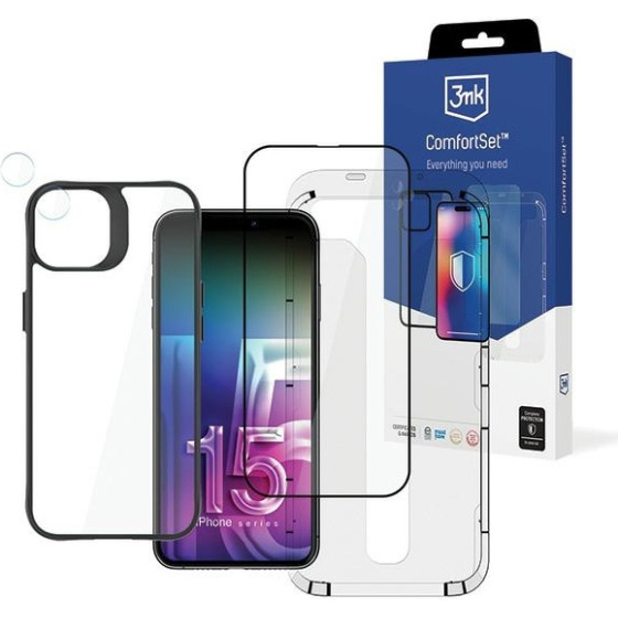 3MK Comfort Set 4in1 iPhone 15 Plus 6.7''Zestaw akcesoriow ochronnych 4w1