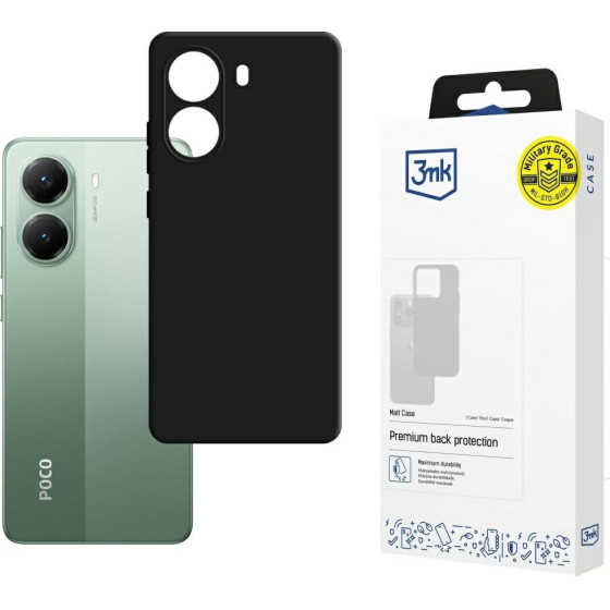 3MK Etui Matt Case do POCO X7 Pro czarny/black - (5903108638180)