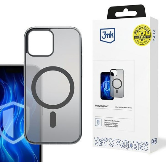 3MK Frosty MagCase iPhone 12/12 Proczarny/black