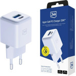 3MK Ladowarka sieciowa Hyper GaN Charger 20W 1xUSB-A 1XUSB-C PD QC4+ bialy