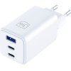 3MK Ladowarka sieciowa Hyper GaN Charger 65W 1xUSB-A 2xUSB-C PD QC4+ bialy