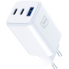 3MK Ladowarka sieciowa Hyper GaN Charger 65W 1xUSB-A 2xUSB-C PD QC4+ bialy