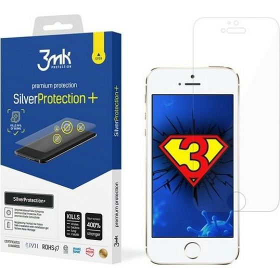 3MK Silver Protect+ iPhone 5/5S/SE Antimicrobial Film with Wet Installation