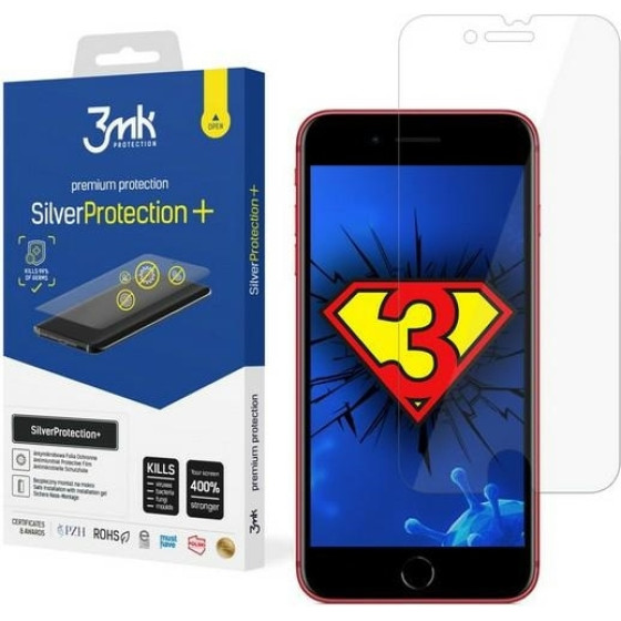 3MK Silver Protect+ iPhone 8 PlusFolia Antimicrobial Film with Wet Installation