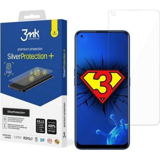 3MK Silver Protect+ Realme 7Antimicrobial Film with Wet Installation