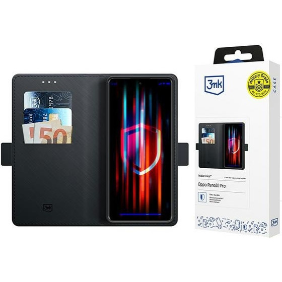 3MK Wallet Case Oppo Reno 10 Proczarny/black