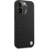 BMW iPhone 14 Pro 6,1'' black Leather Stamp - (BMHCP14LSLLBK)