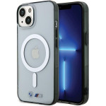 BMW iPhone 15 / 14 / 136.1'' przezroczysty/transparent hardcase Silver Ring MagSafe - (BMHMP15SHCRS)