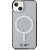 BMW iPhone 15 / 14 / 136.1'' przezroczysty/transparent hardcase Silver Ring MagSafe - (BMHMP15SHCRS)