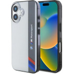 BMW iPhone 16 6.1'' grey hardcase Motorsport IML Vertical Stripe - (BMHCP16S23HTFEG)