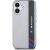BMW iPhone 16 6.1'' grey hardcase Motorsport IML Vertical Stripe - (BMHCP16S23HTFEG)