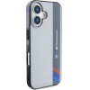 BMW iPhone 16 6.1'' grey hardcase Motorsport IML Vertical Stripe - (BMHCP16S23HTFEG)