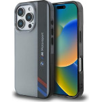 BMW iPhone 16 Pro 6.3'' grey hardcase Motorsport IML Vertical Stripe - (BMHCP16L23HTFEG)