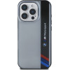 BMW iPhone 16 Pro 6.3'' grey hardcase Motorsport IML Vertical Stripe - (BMHCP16L23HTFEG)