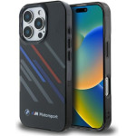BMW iPhone 16 Pro Max 6.9'' black hardcase Motorsport IML Random Stripes - (BMHCP16X23HTRAK)