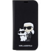Karl Lagerfeld iPhone 14/ 15 / 13 6.1'' bookcase black Saffiano Karl & Choupet - (KLBKP14SSANKCPK)