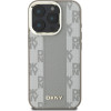 DKNY Case Checkered Pattern Magsafe for iPhone 16 Pro beige - (DKHMP16LPCPVSLE)