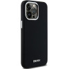 DKNY iPhone 14 Pro Max 6.7'' black hardcase Liquid Silicone Small Metal Logo MagSafe - (DKHMP14XSMCHLK)