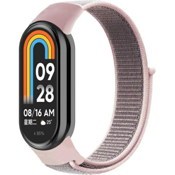 Beline Mi Band 9/8 NylonLoop strap pink