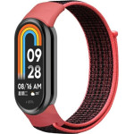 Beline pasek Mi Band 9/8 NylonLoop czerwono-czarny/red-black