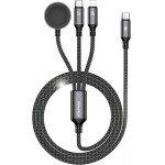 Awei Kabel 3w1 usb-c/lightning/watch100W/10W/2.5W czarny/Black - (W23)
