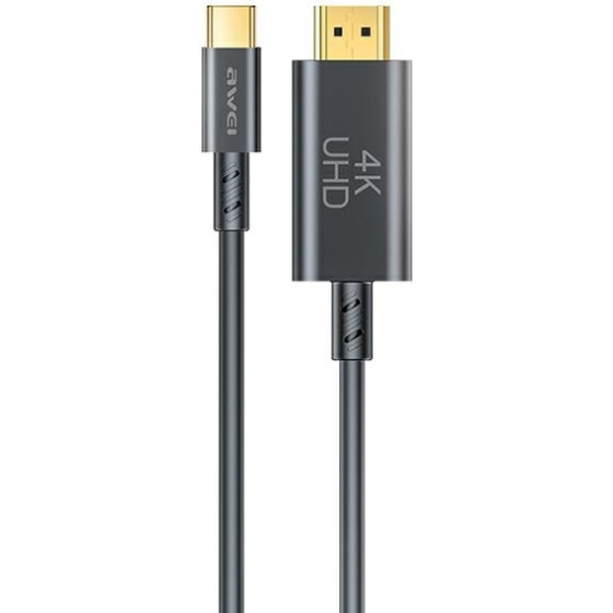 Awei Kabel USB-C Na HDMI4K 30Hz czarny/Black - (CL-212T)