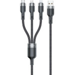Awei Kabel usb-c/lightning/mico3w1 czarny/Black - (CL-975)