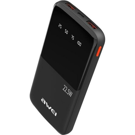 Awei Powerbank 10000 Mah 22.5Wczarny/Black - (P10K)