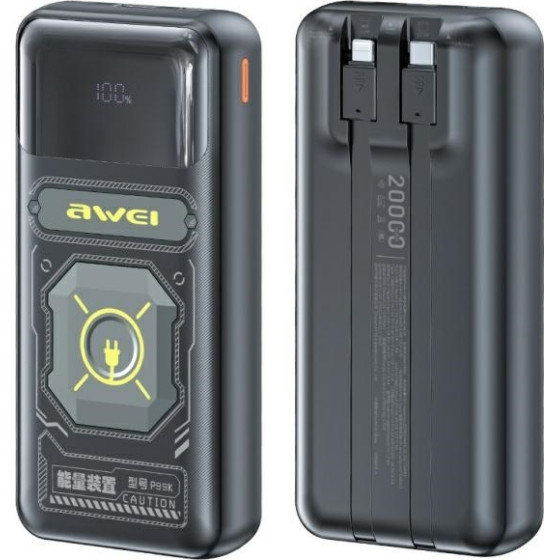 Awei Powerbank 20000mAh 22.5Wczarny/Black - (P99K)