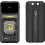 Awei Powerbank z Wbudowanym Kablem Lightning/USB-C 10000mAh czarny/Black 22.5W - (P77K)