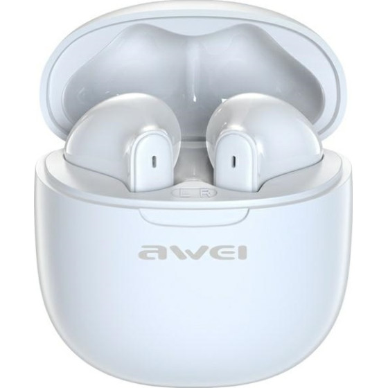 Awei Sluchawki Bluetooth 5.3 Enctws + Stacja Dokujaca Bialy /White - (T68)
