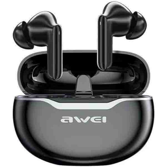Awei Sluchawki Bluetooth 5.3 T50 ENC+ Stacja Dokujaca czarny/Black - (T50 ENC)