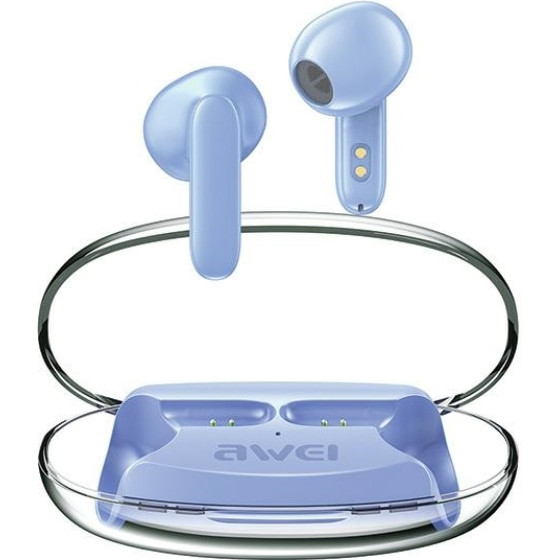 Awei Sluchawki Bluetooth 5.3 T85 Enctws + Stacja Dokujaca niebieski/Blue - (T85 ENC)