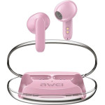 Awei Sluchawki Bluetooth 5.3 T85 Enctws + Stacja Dokujaca rozowy/Pink - (T85 ENC)