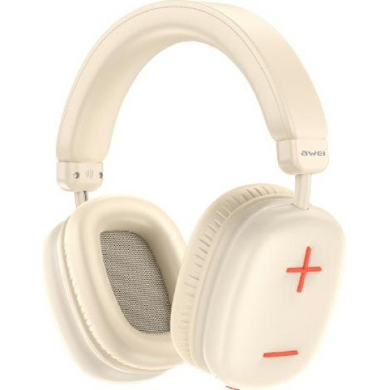 Awei Sluchawki Nauszne Bluetooth bezowy/off-White - (AT6)