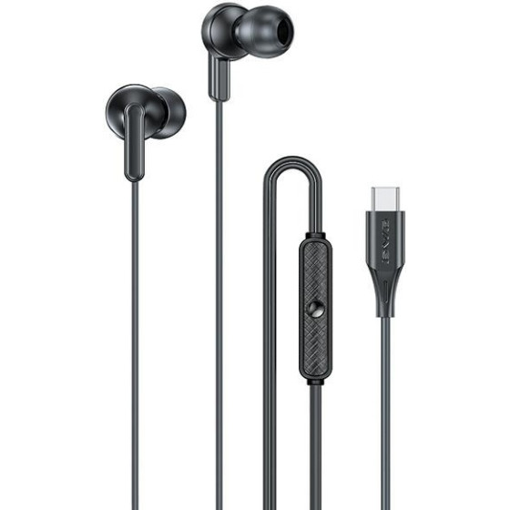 Awei Sluchawki Stereo USB-Cczarny/Black - (PC-25T)