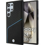 BMW S24 Ultra S928czarny/Black Hardcase Signature Leather Textured & Line Magsafe - (BMHMS24L23RDCLK)